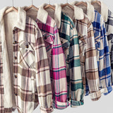 Plaid Flannel Warm Fleece Jacket