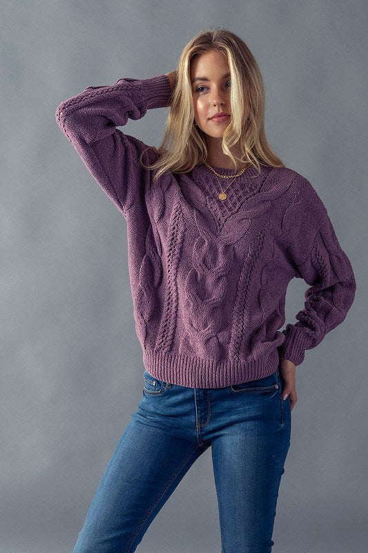 Cheryl Pullover Cable Knit Sweater