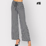 High Rise Drawstring Textured Print Pants