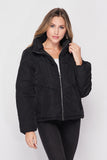 Chevron Quilted Puff Jacket