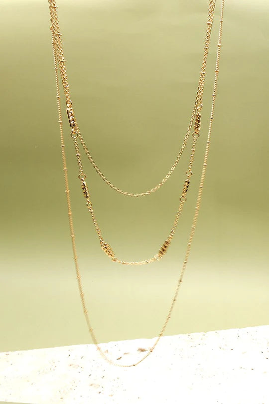 Eliza Longer Triple Layered Necklace