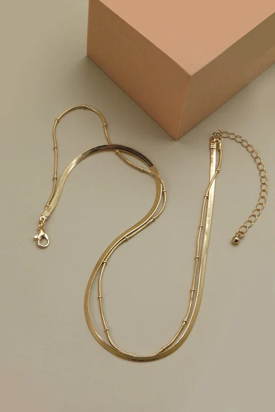 Willa Double Snake Chain Layered Necklace