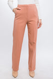 Milah Solid Straight Leg Trouser Pants