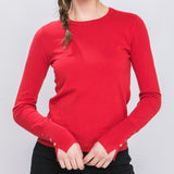 Perfect Layering Button Detail Sweater