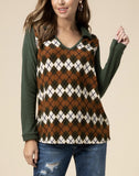 SALE Angie Knit Argyle Pullover Sweater