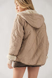 Fleece Lined Wave Quilted Reversible Jacket