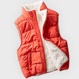 Reversible Puff Vest With Sherpa Lining