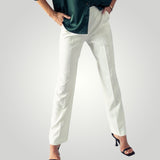 Milah Solid Straight Leg Trouser Pants