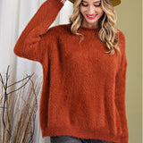 Tie Back Round Neck Sweater