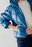 Faux Leather Puff Jacket