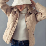 Julianne Quilted Fleece Hooded Jacket
