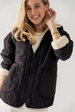 Fleece Lined Wave Quilted Reversible Jacket