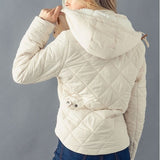 Julianne Quilted Fleece Hooded Jacket