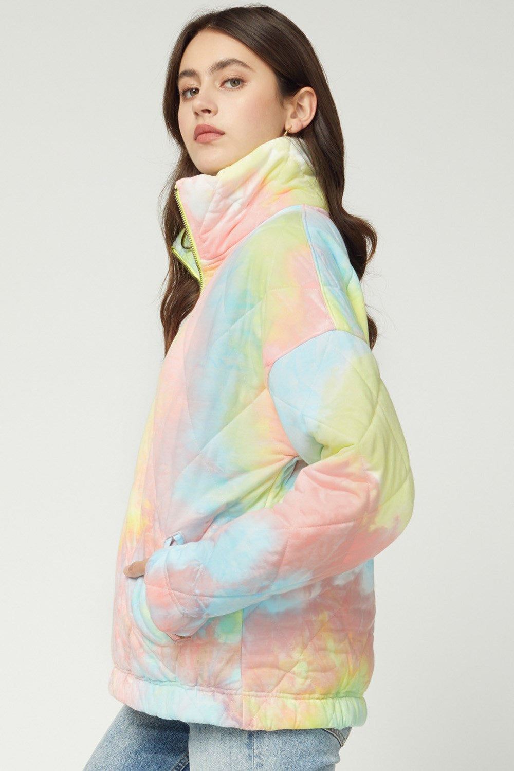 SALE Tie Dye Quilted Anorak
