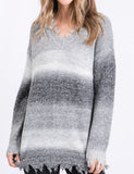 SALE Ombre Distressed Sweater