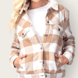 Buffalo Plaid Sherpa Fur Jacket