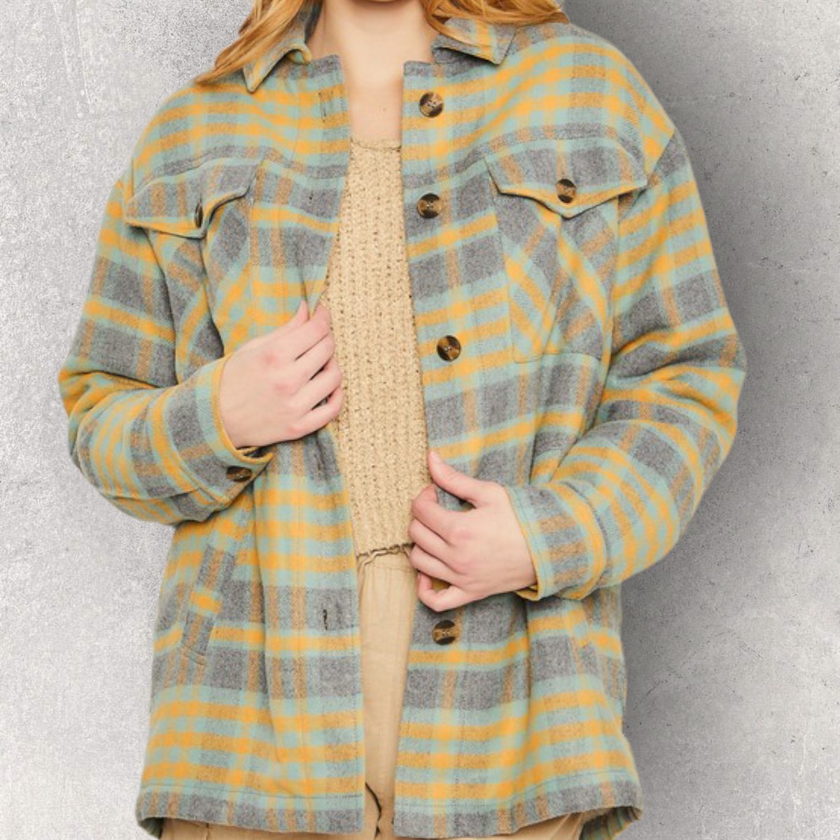 Shannon Plaid Sherpa Lined Shacket