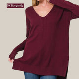 Rosalind V-Neck Hi Lo Sweater