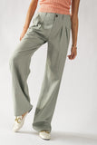 Ellie Linen Wide Leg Pleated Slacks