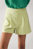 Basic High Waist Pleated Shorts