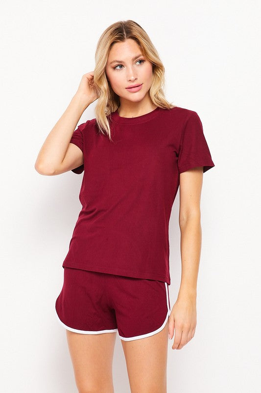 SALE Relax Dolphin Shorts & Comfy Tee Lounge Set | 2 Piece