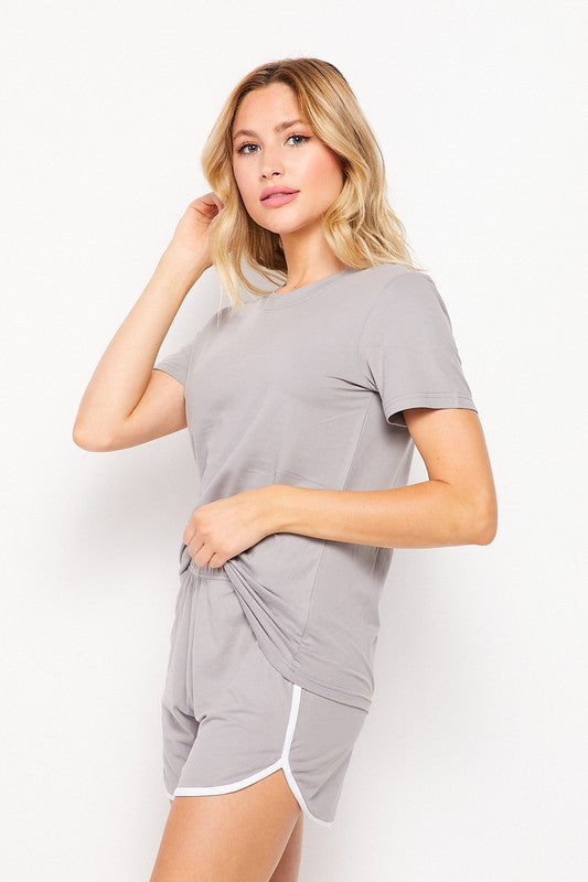 SALE Relax Dolphin Shorts & Comfy Tee Lounge Set | 2 Piece