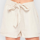 Walk all Day Linen Shorts with Ties