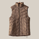 Chevron Quilt Puff Vest with Storage Pouch