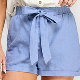 Walk all Day Linen Shorts with Ties