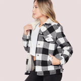 Buffalo Plaid Sherpa Fur Jacket