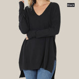 Rosalind V-Neck Hi Lo Sweater