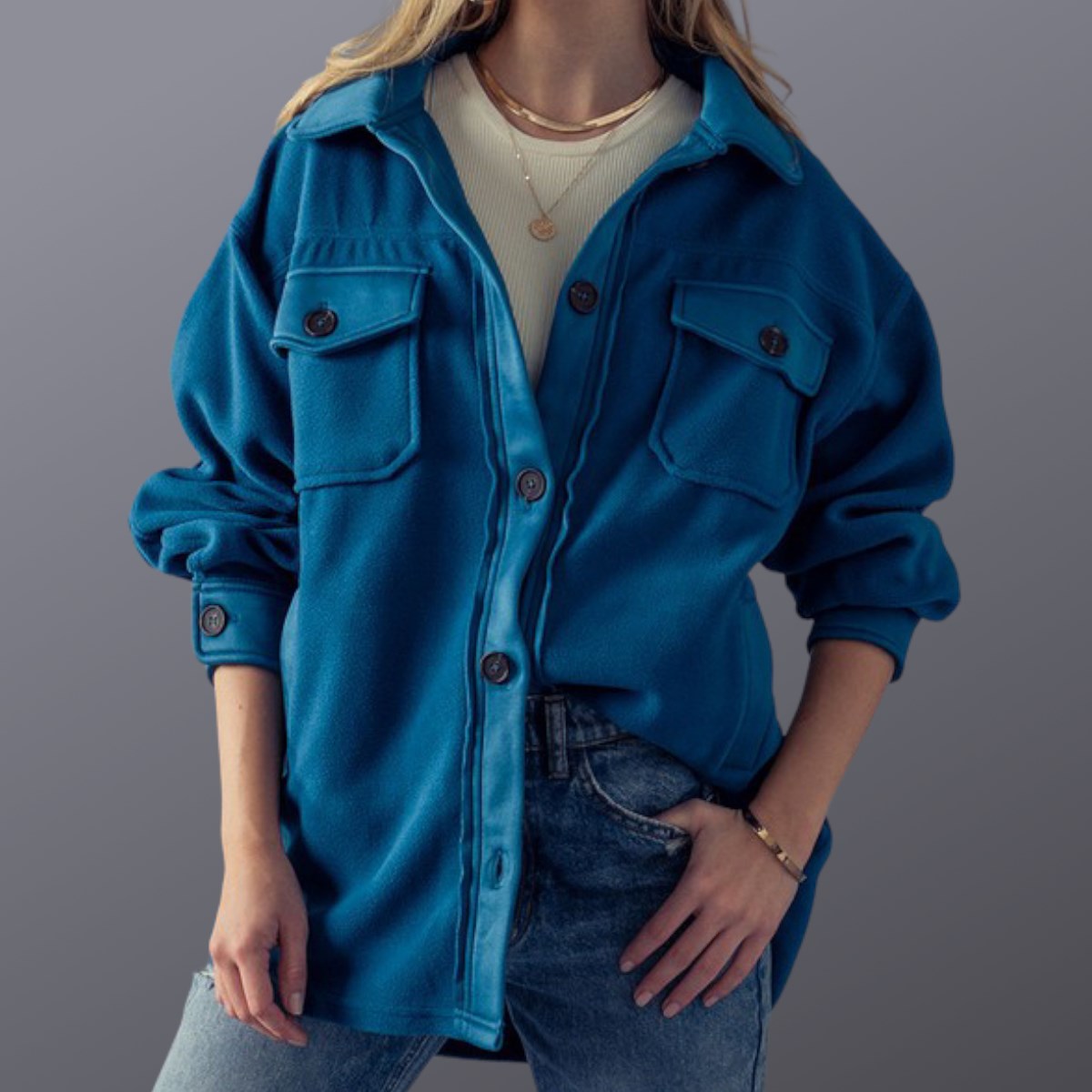 Eileen Elbow Patch Shacket