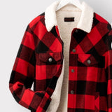 Buffalo Plaid Sherpa Fur Jacket