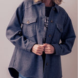 Lizzie Oversized Felted Flannel Shacket