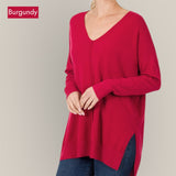 Rosalind V-Neck Hi Lo Sweater