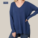 Rosalind V-Neck Hi Lo Sweater