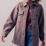 Lizzie Oversized Felted Flannel Shacket