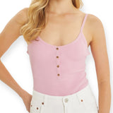 Cami Ribbed Bodysuit With Buttons