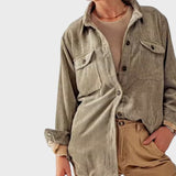 Relaxed Soft Corduroy Shirt Jacket