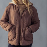 Fleece Lined Wave Quilted Reversible Jacket