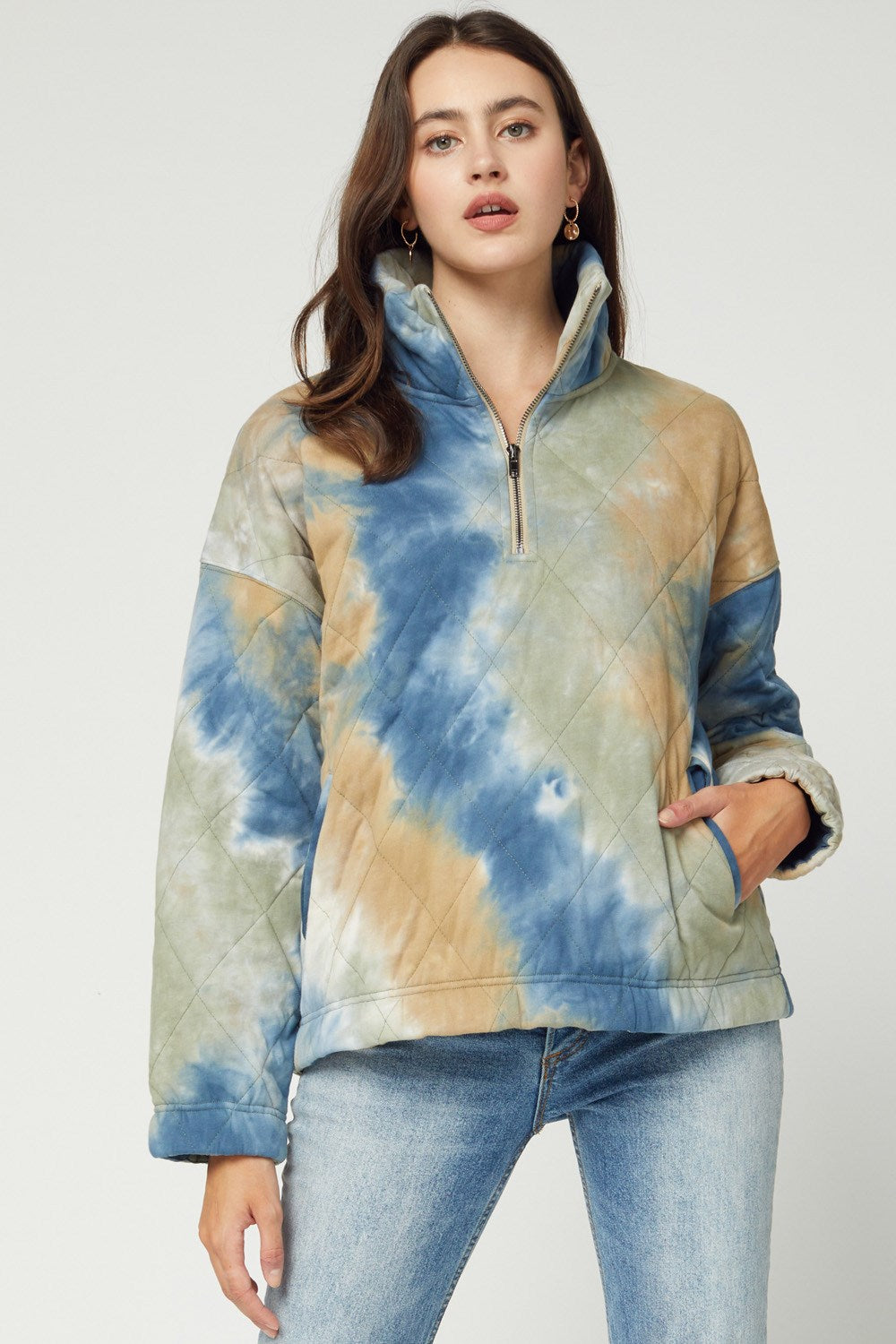 SALE Tie Dye Quilted Anorak
